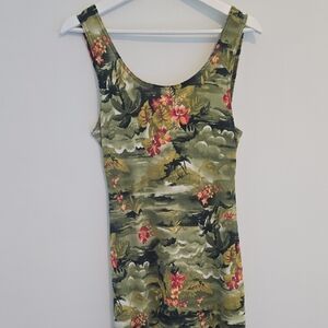 Vintage 90's Maxi Floral Hawaiian Dress